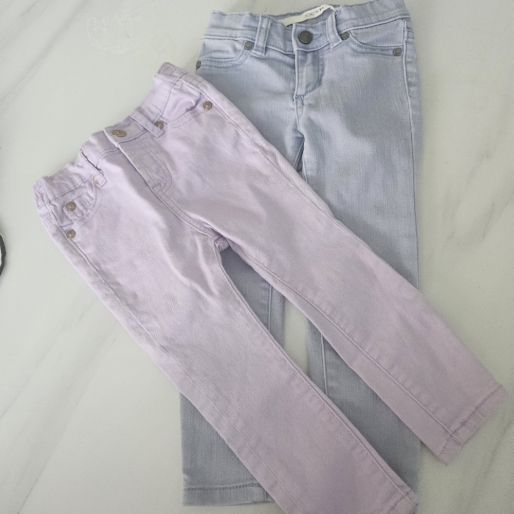 Toddler 7 for all Mankind Lavender Skinny Jeans & Joe's Toddler Skinny Jeans Lot